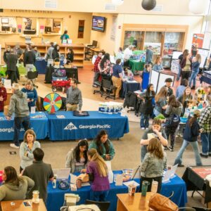 Crowd at Newport Campus
